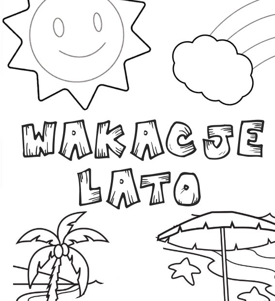 Kolorowanka słońce wita lato